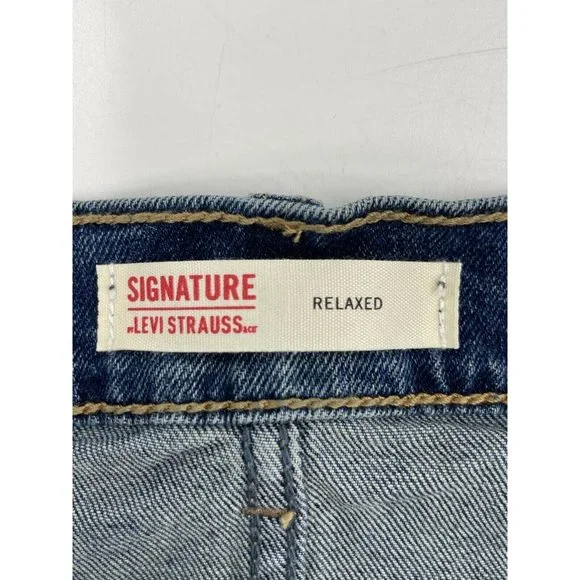 Vintage Levi Strauss Signature Relaxed Fit 5 Pocket Denim Jeans Straight 34X32 - Picture 7 of 15